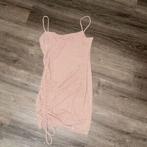 Windsor mini dress, a gold pinkish color sparkly in size large worn once